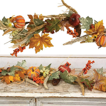Pumpkin Harvest & Berry Garland, 5 ft - The Fox Decor